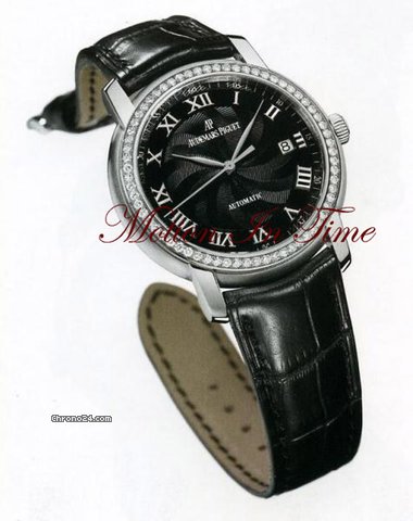 Audemars Piguet JULES AUDEMARS WHITE GOLD DIAMOND w/ BLACK DIAL ON STRAP watches