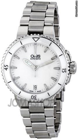 Oris Aquis Date Steel & Ceramic Ladies Watch 733-7652-4156MB watches