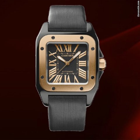 Cartier Santos 100 Black Medium Size watches