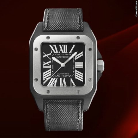 Cartier Santos 100 Black Big Size Acciaio E Titanio watches