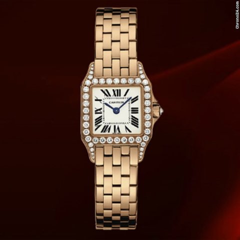 Cartier Santos Demoiselle Oro Rosa E Diamanti Ref. Wf9008z8 watches