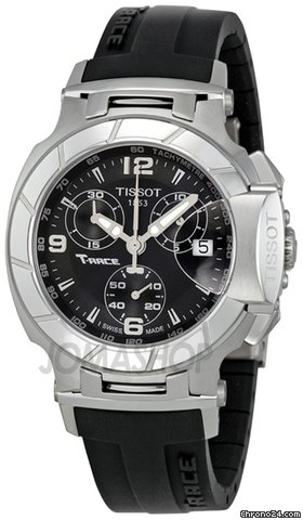 Tissot T-Race Chronograph Black Rubber Strap Ladies Watch T0482171705700 watches