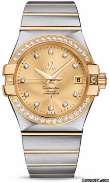 Omega Constellation Chronometer 35 mm Brushed Steel and Yellow Gold watches