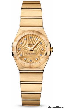 Omega Constellation Quartz 24 mm Brushed Yellow Gold watches