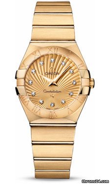 Omega Constellation Quartz 27 mm Brushed Yellow Gold watches