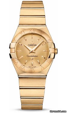 Omega Constellation Quartz 27 mm Brushed Yellow Gold watches