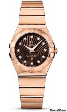 Omega Constellation Quartz 27 mm Brushed Red Gold watches