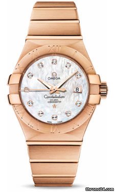 Omega Constellation Chronometer 31 mm Brushed Red Gold watches