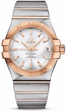 Omega Constellation Chronometer 35 mm Brushed Steel and Red Gold watches