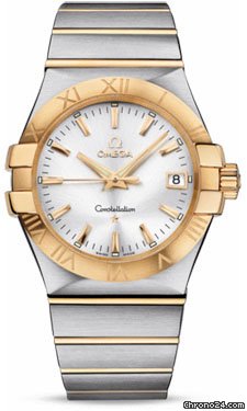 Omega Constellation Quartz 35 mm Brushed Steel and Yellow Gold watches