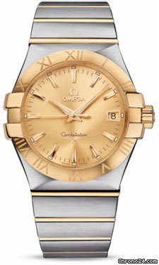 Omega Constellation Quartz 35 mm Brushed Steel and Yellow Gold watches