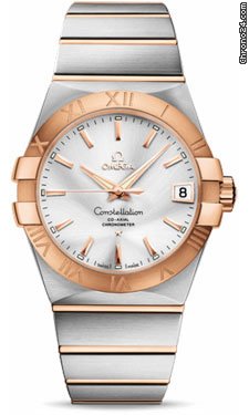Omega Constellation Chronometer 38 mm Brushed Steel and Red Gold watches