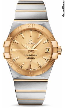 Omega Constellation Chronometer 38 mm Brushed Steel and Yellow Gold watches