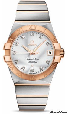 Omega Constellation Chronometer 38 mm Brushed Steel and Red Gold watches