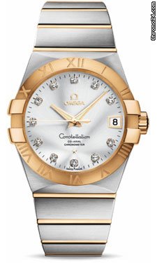 Omega Constellation Chronometer 38 mm Brushed Steel and Yellow Gold watches