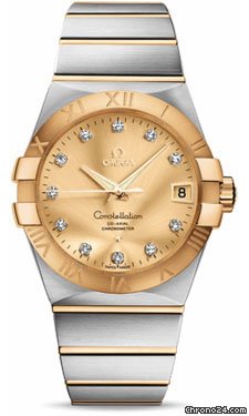 Omega Constellation Chronometer 38 mm Brushed Steel and Yellow Gold watches