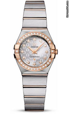 Omega Constellation Quartz 24 mm Brushed Steel and Red Gold watches