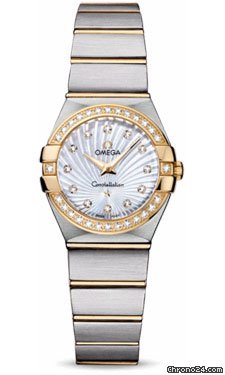 Omega Constellation Quartz 24 mm Brushed Steel and Yellow Gold watches