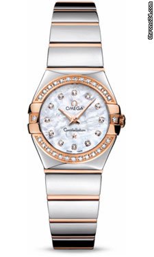 Omega Constellation Quartz 24 mm Polished Steel and Red Gold watches