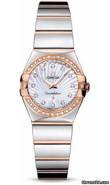 Omega Constellation Quartz 24 mm Polished Steel and Red Gold watches