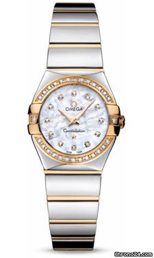 Omega Constellation Quartz 24 mm Polished Steel and Yellow Gold watches