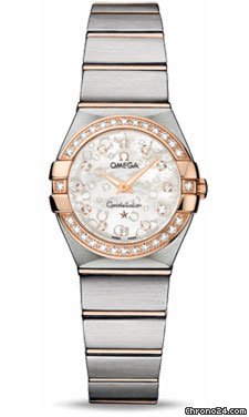 Omega Constellation Quartz 24 mm Polished Steel and Red Gold watches