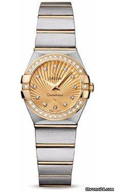 Omega Constellation Quartz 24 mm Brushed Steel and Yellow Gold watches