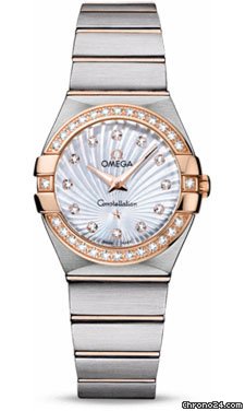 Omega Constellation Quartz 27 mm Brushed Steel and Red Gold watches