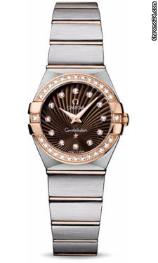Omega Constellation Quartz 24 mm Brushed Steel and Red Gold watches