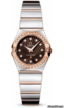Omega Constellation Quartz 24 mm Polished Steel and Red Gold watches