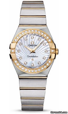 Omega Constellation Quartz 27 mm Brushed Steel and Yellow Gold watches