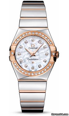 Omega Constellation Quartz 27 mm Polished Steel and Red Gold watches