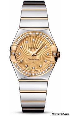 Omega Constellation Quartz 27 mm Polished Steel and Yellow Gold watches