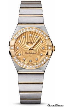 Omega Constellation Quartz 27 mm Brushed Steel and Yellow Gold watches