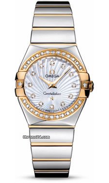 Omega Constellation Quartz 27 mm Polished Steel and Yellow Gold watches