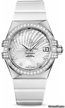 Omega Constellation Chronometer 35 mm Brushed White Gold watches