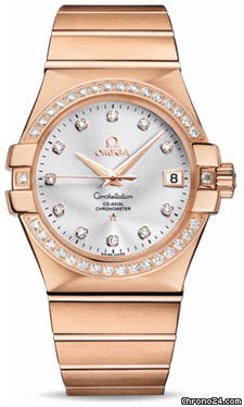 Omega Constellation Chronometer 35 mm Brushed Red Gold watches