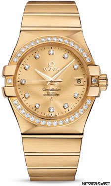 Omega Constellation Chronometer 35 mm Brushed Yellow Gold watches