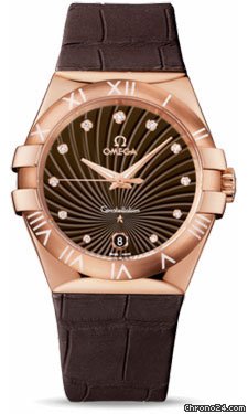 Omega Constellation Quartz 35 mm Brushed Red Gold watches