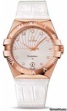 Omega Constellation Quartz 35 mm Brushed Red Gold watches