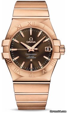 Omega Constellation Chronometer 35 mm Brushed Red Gold watches