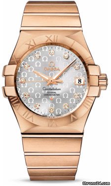 Omega Constellation Chronometer 35 mm Brushed Red Gold watches