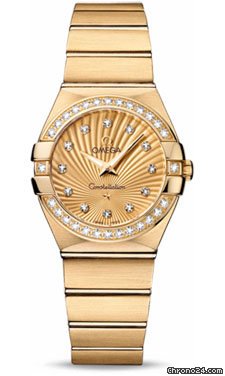 Omega Constellation Quartz 27 mm Brushed Yellow Gold watches