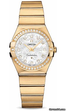 Omega Constellation Quartz 27 mm Brushed Yellow Gold watches