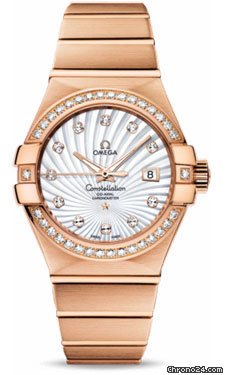 Omega Constellation Chronometer 31 mm Brushed Red Gold watches