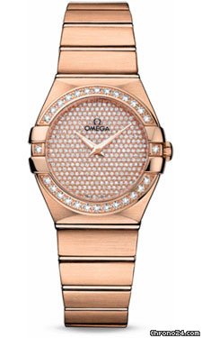 Omega Constellation Quartz 27 mm Brushed Red Gold watches