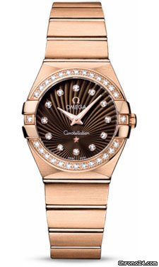 Omega Constellation Quartz 27 mm Brushed Red Gold watches