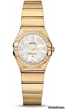 Omega Constellation Quartz 24 mm Brushed Yellow Gold watches