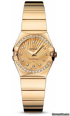 Replica Omega Constellation Quartz 24 mm Polished Yellow Gold Watch