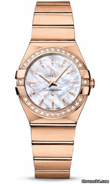 Omega Constellation Quartz 27 mm Brushed Red Gold watches